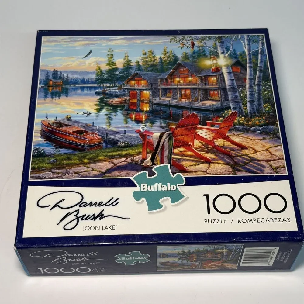 Buffalo Games Darrell Bush LOON LAKE 1000 Piece Puzzle - 26.75